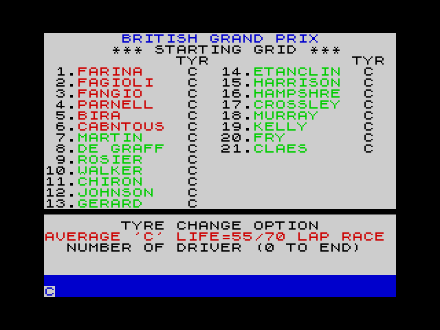 Grand Prix Challenge screenshot 3 for ZX Spectrum
